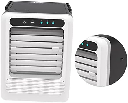 Преносни вентилатори на Solustre Portable Huridifiers Humidifiers за канцеларија за ладење во спална соба за ладење USB климатик вентилатор