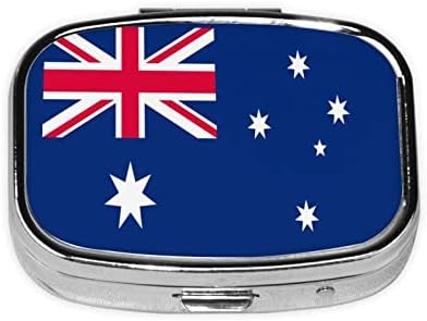 Австралија Знаме Плоштад Мини Пилула Кутија Патување Медицина Прегради Организатор Пренослив Метал Пилула Случај