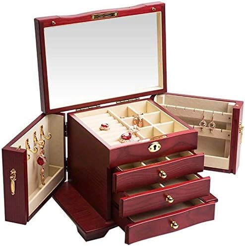 Кутија За Складирање Накит Кутија За Накит Организатор Изложба Заклучување Шкафче Кожна Кутија За Накит Рачно Изработена Кутија За Накит За