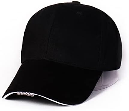 Eaarliyam LED капа од памучни раце бесплатно фенерче за бејзбол капа за кампување со предности, предводено капаче за осветлување