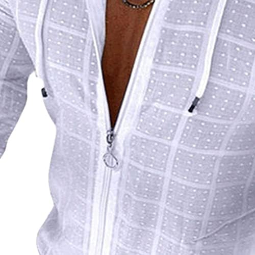 Dgkaxiyahm Машка едноставна баги лесна тенок тенок кошула со отворено класичен пријатна долга ракав блуза патент отворена предна