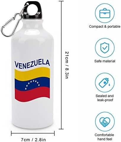 Знаме На Венецуела Патување Чаши Спортски Алуминиумски Шише Со Вода Со Пресврт Капа Брава За Мажи Жени