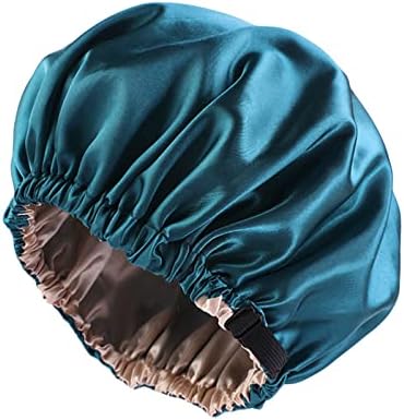 Симпатични капи за корпи за зимска сатенска хауба прилагодлива големина на главата за спиење свилена хауба за жени со двојно слој