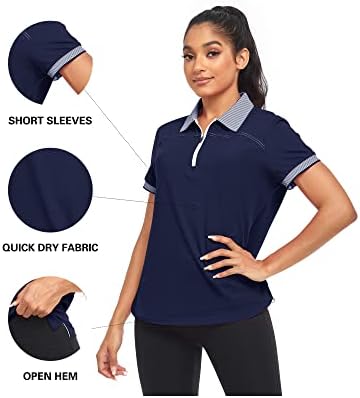 Igените Igeekwell Women Polo кошули влага за голф голф тенок вклопна облека за голф атлетски тенис обични маици s/m/l/xl/xxl