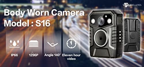 Шелис M1 1296p HD камера за тело, 64G меморија, водоотпорна камера што носи каросерија, премија преносна камера со каросерија со аудио снимање,