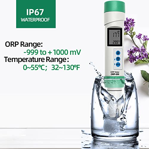ОРП Термометар Негативен јонски тестер богат со водород, детектор за квалитет на дигитална вода, погоден за откривање на квалитетот