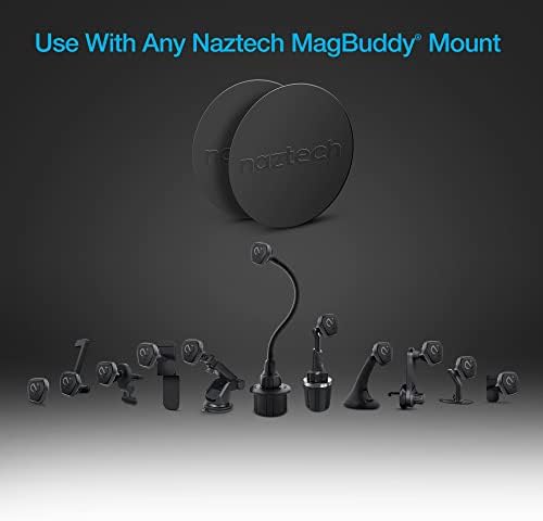 Назтех Magbuddy Универзални тркалезни плочи - 2 дополнителни/резервни плочи за вашиот Magbuddy + дизајниран да го направи вашиот телефонски