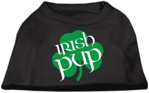 Ирска кученца екранот за печатење кошула црна sm