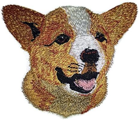 Неверојатни кучиња се соочуваат со [Пемброк Велшки Корги Куче лице] Везено железо на/шива лепенка [4 x 4,8] [направено во САД]