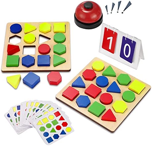 Монтесори Учење Играчки Облик Појавување Загатка Боја &засилувач; Форма Појавување На Мозокот Закачки Логика Игра Предучилишна