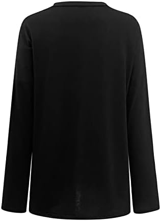 Кошули за жени жени кои пичкаат со долги ракави преголеми маици лабави обични екипаж Туника меки блузи врвови