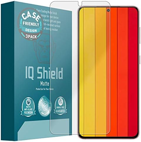 IQ Shield Matte Заштитник На Екранот Компатибилен w/Samsung Galaxy S21 [Работи Со Скенер За Отпечатоци] Анти-Отсјај Анти-Меур Филм