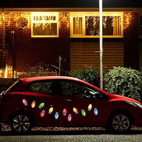 3д Автомобил Дедо Мраз Налепници За Задно Стакло И Сет За Празнични Светла Рефлектирачки Украси За Божиќни Автомобили Налепници За Божиќни