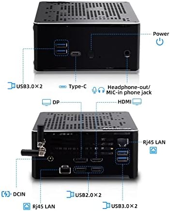 МИНИ КУЛА КОМПЈУТЕР, Core i7-10750H 16GB DDR4 RAM МЕМОРИЈА/ 256GB NVME SSD/1TB HDD Мини Компјутер Со Windows 11 Pro, Микро Компјутер