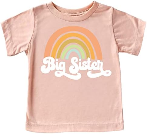 Ретро Виножито Голема сестра Сестрија открива кошула за објавување за облека за девојчиња за бебе и мали деца