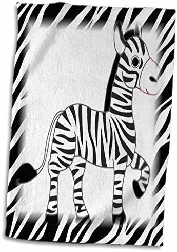 3drose Florene Childrens Art - црно -бела зебра на позадина на зебра - крпи