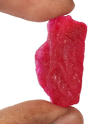 40 КТ. природен врховен одличен црвен рубин, сертифициран груб рубин лабав скапоцен камен незагреана Руби ГА-90
