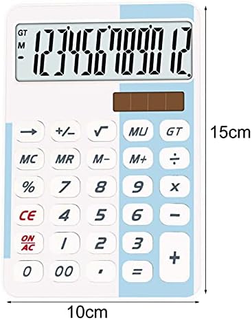 Калкулатор на yури, калкулатор Премиум 12 цифри ABS лесен за носење електронски калкулатор за работна површина, рачен за дневна и основна канцеларија