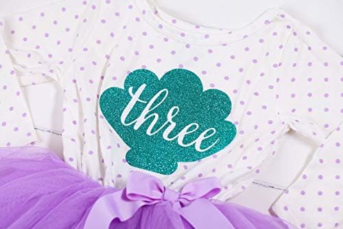 Грејс и Лусил Виолетова Полка Дот Шашел 3 -ти роденденски фустан со долг ракав