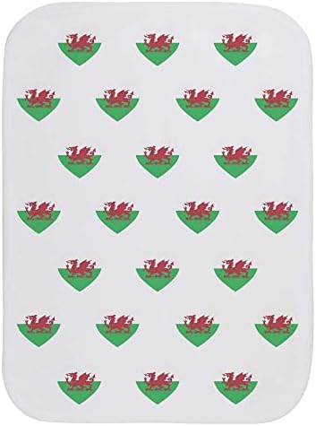 Азиеда „Велшкото знаме срце“ бебешка крпа/миење