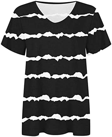 2023 летни цветни врвови за жени, женски класичен склоп краток ракав против маица со маица, облечени обични кошули пулвер блузи врвни врвни топки