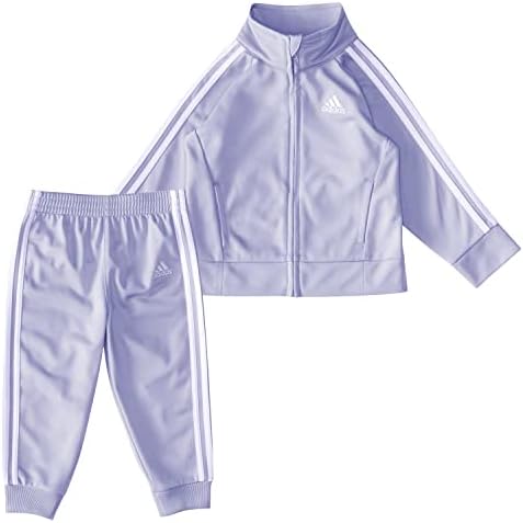 Адидас девојки 2-парчиња класичен костум за траење на трикот со јакна и панталони