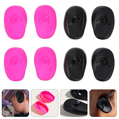 Minkissy Shield Shield Shield Professional Dying Earmuffs Tint Silicone Intight Covers Covers Propecter Black Chaining Plastic Plastic Prastic