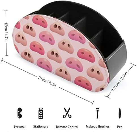 Кутија за организатор за далечински управувач со слатки свињи, со 5 оддели ТВ далечинско складирање кутија за дневна соба спална