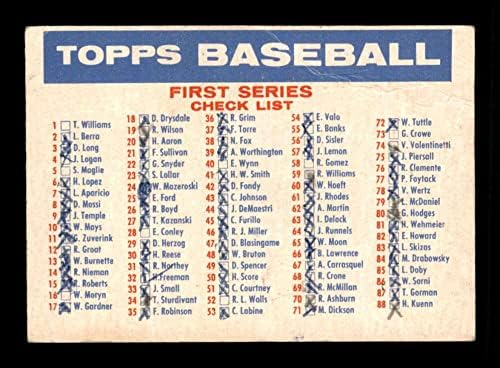 1005 Листа за проверка 1/2-1957 Бејзбол картички Топс оценети G/VG - Бејзбол плоча со автограмирани гроздобер картички