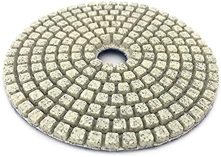 Подлога за полирање со дијаманти од 10 парчиња 4inch 100мм влажни флексибилни бели полициски влошки за камен бетонски под од делови