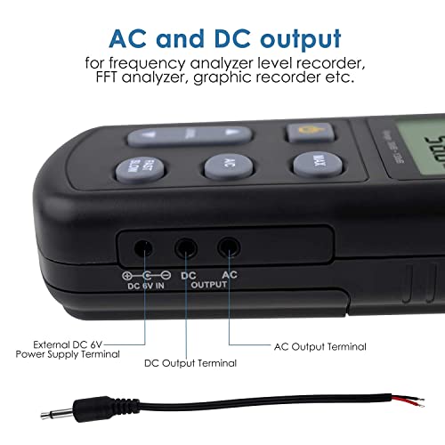 Дигитален мерач на мерач на мерач на мерач на мерач на мерач на бучава за мерење на децибели, аудио детектор Монитор за волуменски