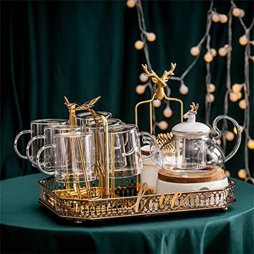 Нордиско стакло Хукаи Целиот сет чај сет чајник за чајник за домаќинство поставена свежа чаша за вода во дневна соба со чаша
