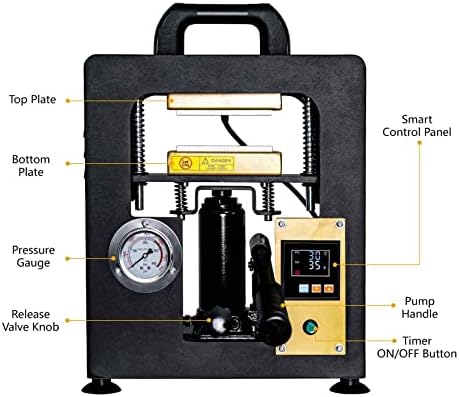 Crushanug Ultimate Design 5-тон хидраулична машина за топлински печат со двојни загреани плочи од 3x5 инчи