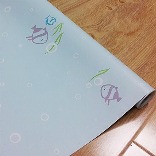 Yifely сина риба самолеплива мебел Заштитете ја хартијата Декоративни деца withид од спална соба 17,7 инчи на 9,8 стапки