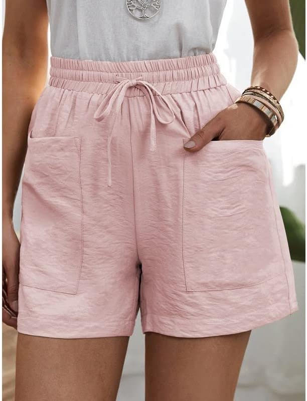 Shorts Plus Sumper Shorts For Women 2023, летно колено пакети женски патеки мода голема еластична еластична еластична еластична