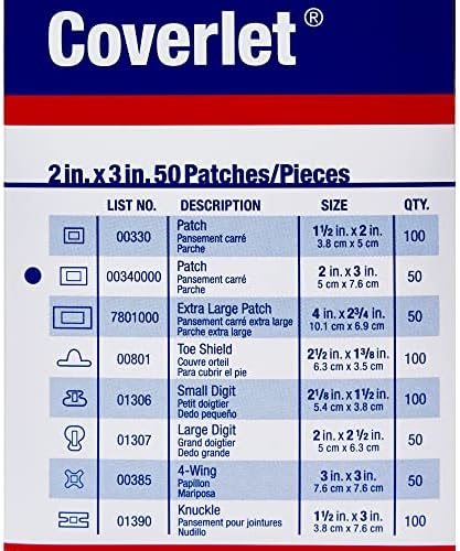 Coverlet Elastic Patch Bandage 2 x 3 - 50/Box 340000