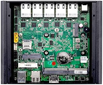 InuoMicro Fanless Мини Компјутер, Интел Celeron J4105 1.5 Ghz, 5 LAN Мини Десктоп Компјутер За Изградба На Домашна Канцеларија
