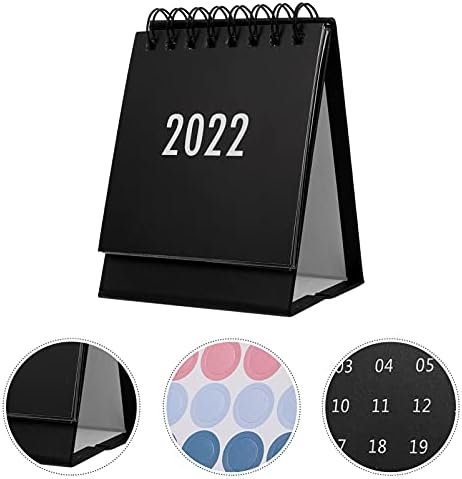 Календар за календари за џеб на Nuobesty Calendar 2022 Нова Година Календар, 2022 Мини календарски десктоп стои месечен календар дневен