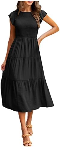 Спагети каиш фустани за жени бохо проточен руфлен измешан макси фустан гроздобер плус големина измешана фустан без задниот дел на плажа