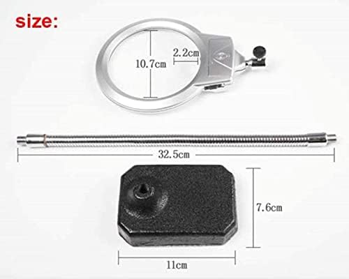 Лупа, Десктоп Лупа Светилка Со Led Светло Led Лупа Преклопување Лупа Десктоп Светилка 2.25 x 5X Зголемување Прилагодливи Вртливата Рака За