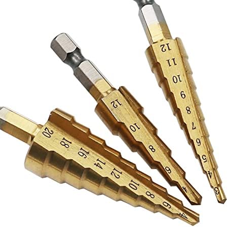 3-12мм/4-12мм/4-20мм директно жлеб чекори за вежбање бит дрво метал дупки за сечење на конусни алатки за дупчење на конуси Постави 1 парчиња