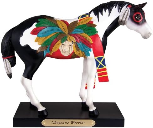 ЕНЕСКО Трага на насликани коњчиња Чајен Воин Пони Коњ фигура 4035091 НОВО