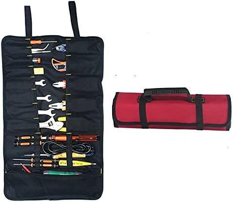 Yountiger Canvas Roll Up Tools Tags Set, повеќенаменска алатка торбичка, организатор на алатки за висина на тешки висини, завиткан ролна со