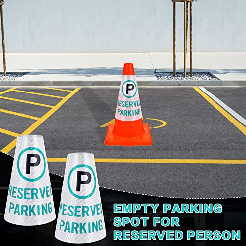 10 парчиња резервиран ракав за паркирање за конус за безбедност во сообраќајот резервиран паркинг знак за паркинг конуси рефлектирачки