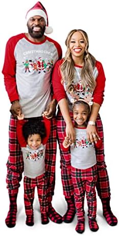 Семејството за деца на Детско место што одговара на сетови за пижами за Божиќни празници, Snug Fit памук, возрасно, големо дете, дете,
