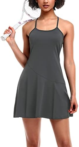 Корорун женски голф тениски фустан со плетенка без ракави тренингот атлетски фустани за спортска облека