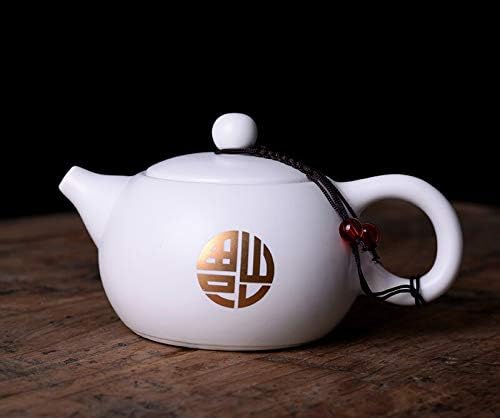 Динг Кил бел мат керамички чај тенџере, кунг фу чајник, рачно изработена котел кунг фу чај церемонија на чај од чај од 180 мл