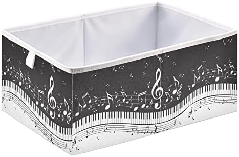 Емеливор Пијано музички белешки за складирање на коцки за складирање на корпи за водоотпорна корпа за играчки за канти за организатори за коцка