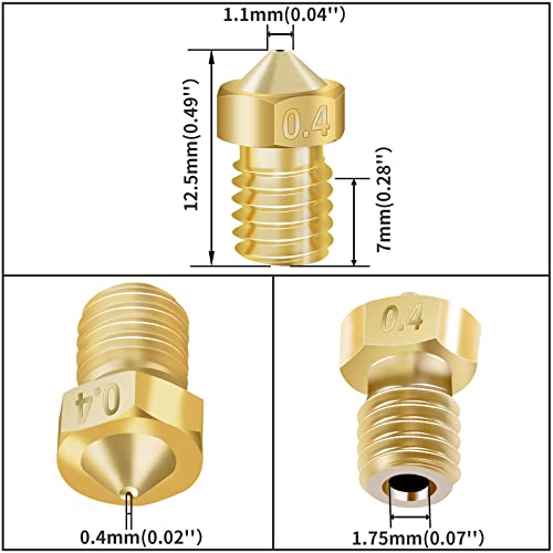 [2 парчиња Пакување] Simax3d 3d Печатач Екструдер Hotend Компатибилен ЗА Било КАКОКУБИЧЕН Хирон Екструдер Глава 24V V5 СО 10pcs Месинг