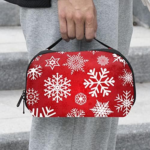 Снегулка На Црвена Торба За Шминка Патент Торбичка Патување Козметички Организатор За Жени И Девојки